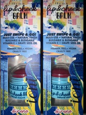 🌴Iona “La dolce Vita” Lip & Cheek Balm - Natural Mauve Lot Of Two